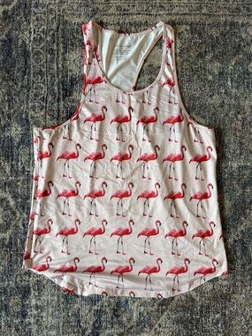 Jed North Pink Flamingo Print Racerback Tank